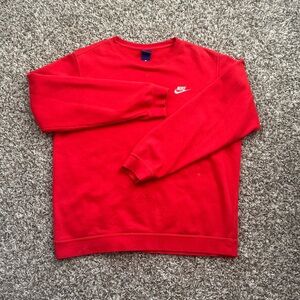Nike Men's Bold Red Crewneck Sweater